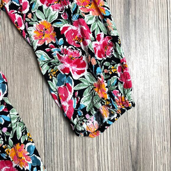 Torrid Black Floral Crinkle Gauze Hi-Low Tunic Top - Multicolor - Size 1 - Picture 9 of 13